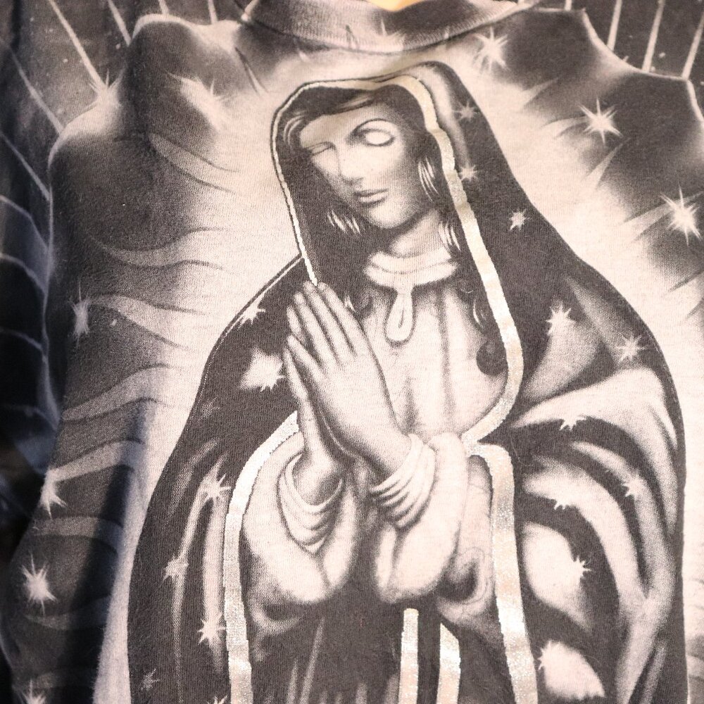 OUR LADY OF GUADALUPE VIRGIN MARY Religious glitter print XL
